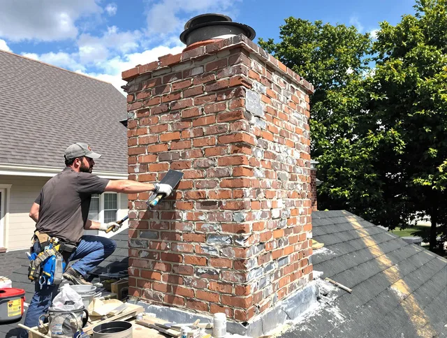 Completed chimney rebuild by Lauderhill Chimney Sweep in Lauderhill, FL