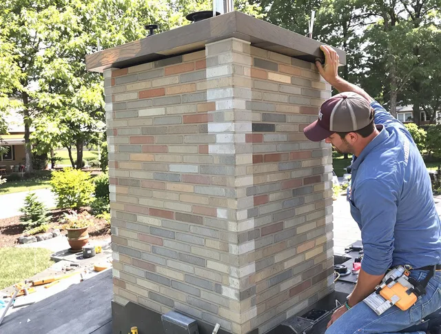 Lauderhill Chimney Sweep completing a modern chimney remodel in Lauderhill, FL